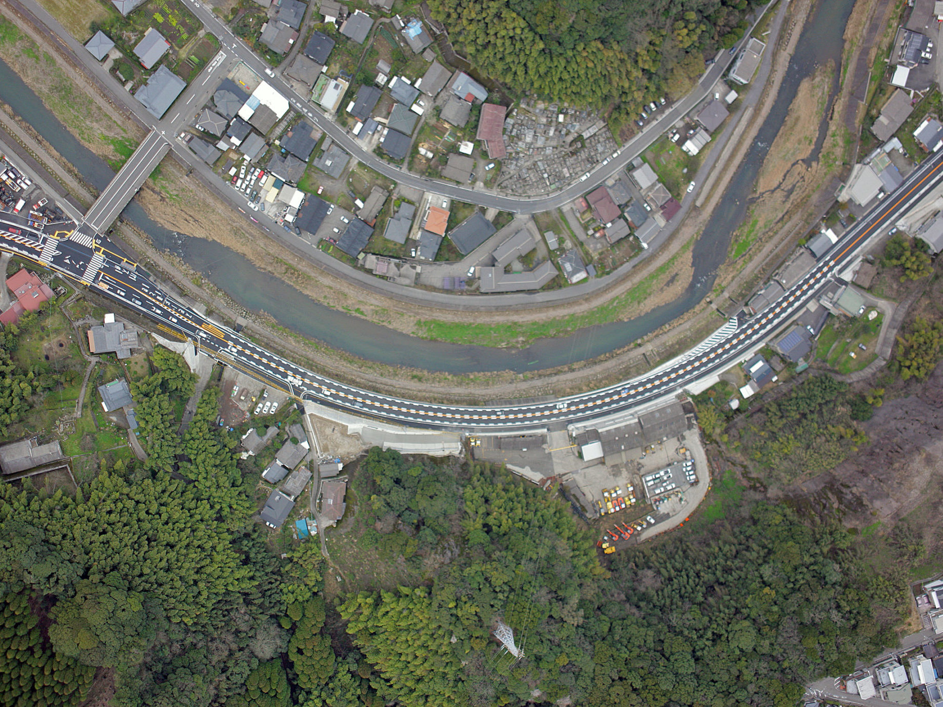 国道3号飯山地区1工区  歩道整備工事