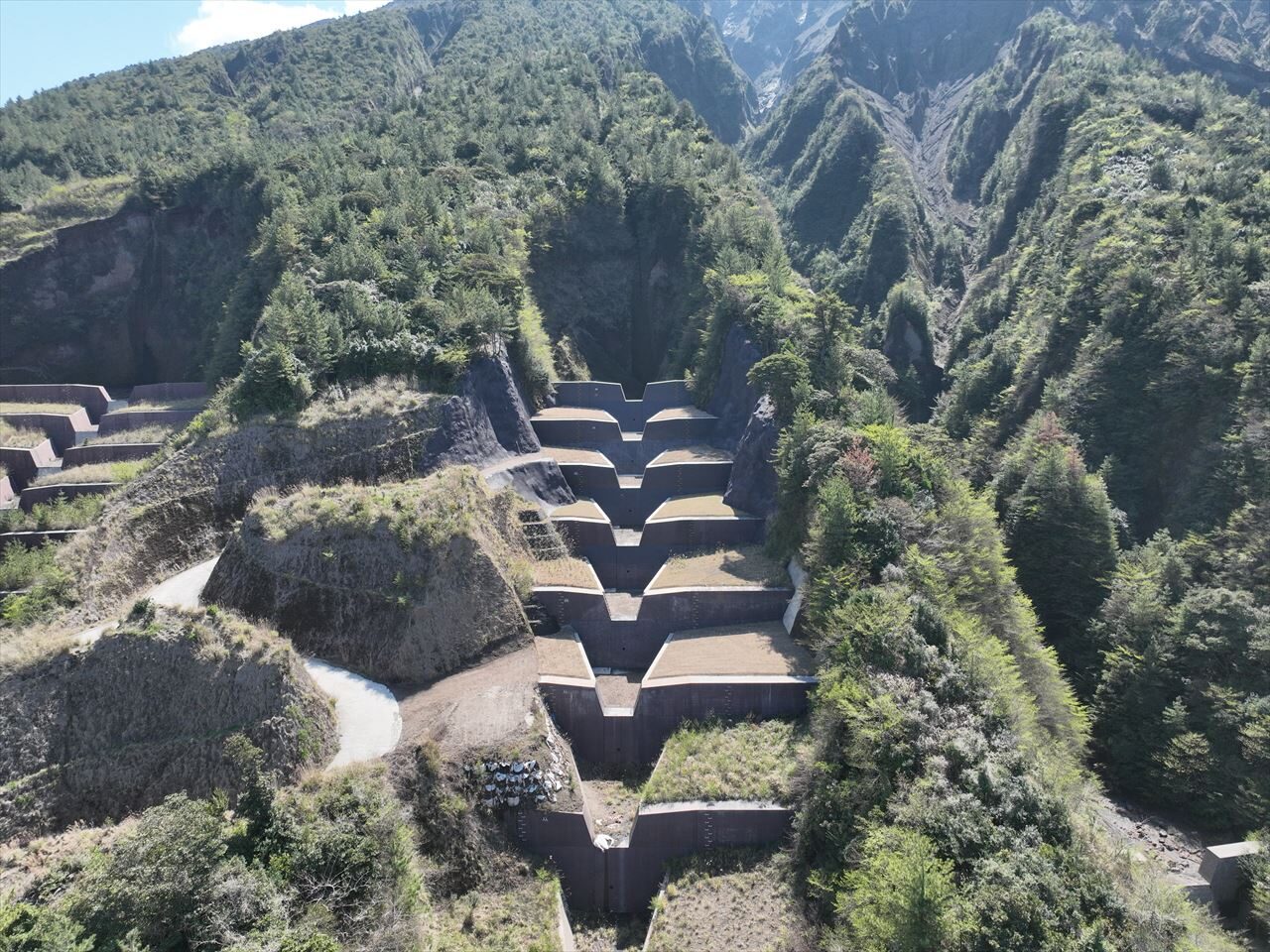 桜島地区治山工事（松浦川第１支流）